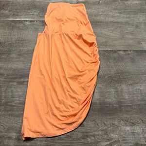 Blue Blush Los Angelas Orange Mini Open Back Dress Size Medium